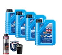 Motoröl 10W40 LIQUI MOLY Super Leichtlauf 4L+BOSCH Ölfilter +Ölschlammspülung