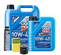 Motoröl 10W40 LIQUI MOLY Super Leichtlauf 6L +MANN Ölfilter +Cera Tec
