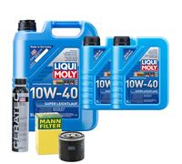 Motoröl 10W40 LIQUI MOLY Super Leichtlauf 7L +MANN Ölfilter +Cera Tec