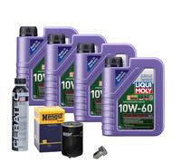 Motoröl 10W60 LIQUI MOLY 4L+HENGST Ölfilter+Cera Tec+Ölablassschraube