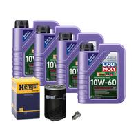 Motoröl 10W60 LIQUI MOLY 4L+HENGST Ölfilter+Ölablassschraube