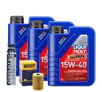 Motoröl 15W40 LIQUI MOLY Touring High Tech 3L+HENGST Ölfilter +Cera Tec