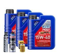 Motoröl 15W40 LIQUI MOLY Touring High Tech 3L+HENGST Ölfilter +Spülung +Cera Tec