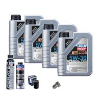 Motoröl 5W30 LIQUI MOLY 4L+BOSCH Ölfilter+Spülung+Cera Tec+Ölablassschraube