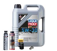 Motoröl 5W30 LIQUI MOLY 5L+HENGST Ölfilter+Spülung+Cera Tec+Ölablassschraube