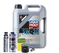 Motoröl 5W30 LIQUI MOLY 5L+MANN Ölfilter+Spülung+Cera Tec+Ölablassschraube