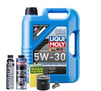 Motoröl 5W30 LIQUI MOLY 5L+MANN Ölfilter+Spülung+Cera Tec+Ölablassschraube