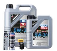 Motoröl 5W30 LIQUI MOLY 6L+HENGST Ölfilter +Spülung +Cera Tec