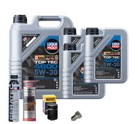 Motoröl 5W30 LIQUI MOLY 8L+HENGST Ölfilter+Spülung+Cera Tec+Ölablassschraube
