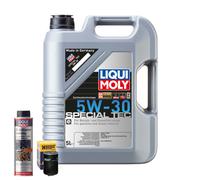 Motoröl 5W30 LIQUI MOLY Leichtlauf Special Tec 5L+HENGST Ölfilter +Spülung