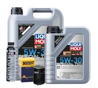 Motoröl 5W30 LIQUI MOLY Leichtlauf Special Tec 6L+HENGST Ölfilter +Cera Tec