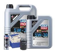 Motoröl 5W30 LIQUI MOLY Leichtlauf Special Tec 6L+MAHLE Ölfilter +Spülung