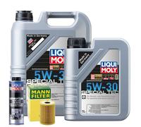 Motoröl 5W30 LIQUI MOLY Leichtlauf Special Tec 6L +MANN Ölfilter +Spülung