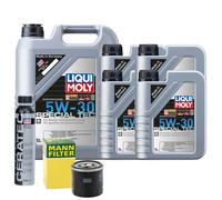Motoröl 5W30 LIQUI MOLY Leichtlauf Special Tec 9L +MANN Ölfilter +Cera Tec