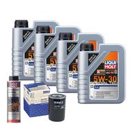 Motoröl 5W30 LIQUI MOLY Leichtlauf Special Tec Ll 4L+MAHLE Ölfilter +Spülung