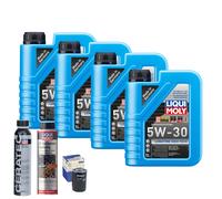 Motoröl 5W30 LIQUI MOLY Longtime High Tech 4L+MAHLE Ölfilter +Spülung +Cera Tec