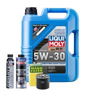 Motoröl 5W30 LIQUI MOLY Longtime High Tech 5L +MANN Ölfilter +Spülung +Cera Tec