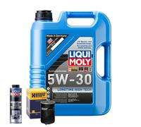 Motoröl 5W30 LIQUI MOLY Longtime Hightech 5L+HENGST Ölfilter +Spülung