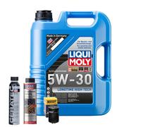 Motoröl 5W30 LIQUI MOLY Longtime Hightech 5L+HENGST Ölfilter +Spülung +Cera Tec