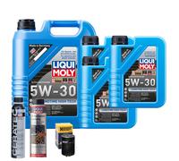 Motoröl 5W30 LIQUI MOLY Longtime Hightech 8L+HENGST Ölfilter +Spülung +Cera Tec