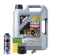 Motoröl 5W30 LIQUI MOLY Special Tec F 5L+MANN Ölfilter+Spülung+Ölablassschraube