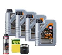Motoröl 5W30 LIQUI MOLY Top Tec 4200 4L +MANN Ölfilter +Ölschlammspülung