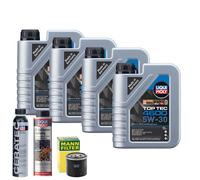 Motoröl 5W30 LIQUI MOLY Top Tec 4600 4L +MANN Ölfilter +Spülung +Cera Tec