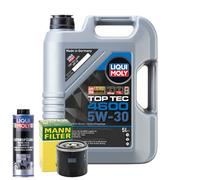 Motoröl 5W30 LIQUI MOLY Top Tec 4600 5L +MANN Ölfilter +Spülung