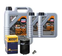 Motoröl 5W30 LIQUI MOLY Top Tec4200 7L+HENGST Ölfilter+Ölablassschraube