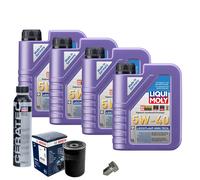 Motoröl 5W40 LIQUI MOLY High Tech 4L+BOSCH Ölfilter+Cera Tec+Ölablassschraube