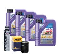 Motoröl 5W40 LIQUI MOLY Leichtlauf High Tech 4L+HENGST Ölfilter +Cera Tec