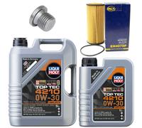 Motoröl Filter Set 0W-30 LIQUI MOLY 6 Liter + Schraube für Audi Q3 VW Passat 2.0