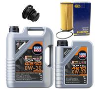 Motoröl Filter Set 0W-30 LIQUI MOLY 6 Liter + Schraube für Audi Seat Skoda VW