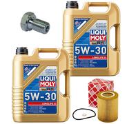 Motoröl Filter Set 5W-30 LIQUI MOLY 10 Liter + Schraube für BMW 7er 740d E65 E66