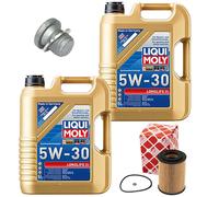 Motoröl Filter Set 5W-30 LIQUI MOLY 10 Liter + Schraube für Mercedes S-Klasse