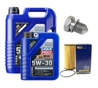 Motoröl Filter Set 5W-30 LIQUI MOLY 6 Liter + Schraube für VW Golf VII 2.0 GTI