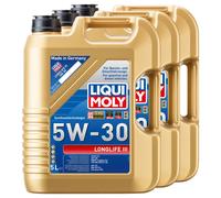 Motoröl Longlife III 5W-30 LIQUI MOLY 3 X 5 Liter für Audi BMW Mercedes Seat