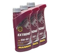 Mannol Motoröl Motor Öl MANNOL Extreme 5W-40 API SN/CH-4 3 X 1... (6,32 € pro 1 l)