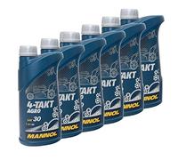 Rasemäher Öl OEL 6x 1 Liter MANNOL 4-Takt Agro SAE 30 Rasenmäheröl Motoröl Motor