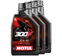 Motoröl Motul 4T 10W-40 synthetisch 300V Factory Line Road Racing 3 X 1 Liter