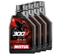 Motoröl Motul 4T 10W-40 synthetisch 300V Factory Line Road Racing 4 X 1 Liter