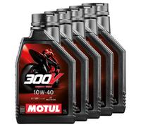 Motoröl Motul 4T 10W-40 synthetisch 300V Factory Line Road Racing 5 X 1 Liter