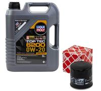 Motoröl Set 0W-20 5 Liter + Ölfilter 108330 für Audi A1 A3 A5 Seat Skoda VW Golf