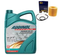 Motoröl Set 0W-20 Addinol 5 Liter + Ölfilter SH 4051 P für Toyota Avensis Verso