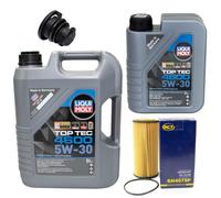 Motoröl Set 4600 5W-30 LIQUI MOLY + Ölfilter SH 4079 P für Audi A3 Limousine