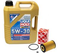 Motoröl Set 5W-30 5 Liter + Ölfilter 47827 für Audi A3 Seat Skoda Yeti VW Golf