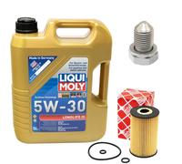 Motoröl Set 5W-30 5 Liter + Ölfilter + Ölablassschraube für Audi Seat Skoda VW