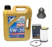 Motoröl Set 5W-30 5 Liter + Ölfilter + Schraube für Audi A3 Skoda VW Caddy IV