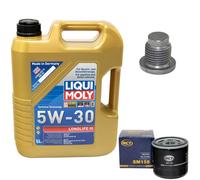 Motoröl Set 5W-30 5 Liter + Ölfilter + Schraube für Mercedes CLA A-Klasse GLA