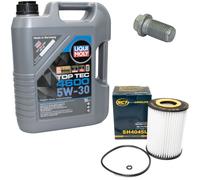 Motoröl Set 5W-30 5 Liter + Ölfilter SH 4045 L + Schraube für Chrysler Mercedes